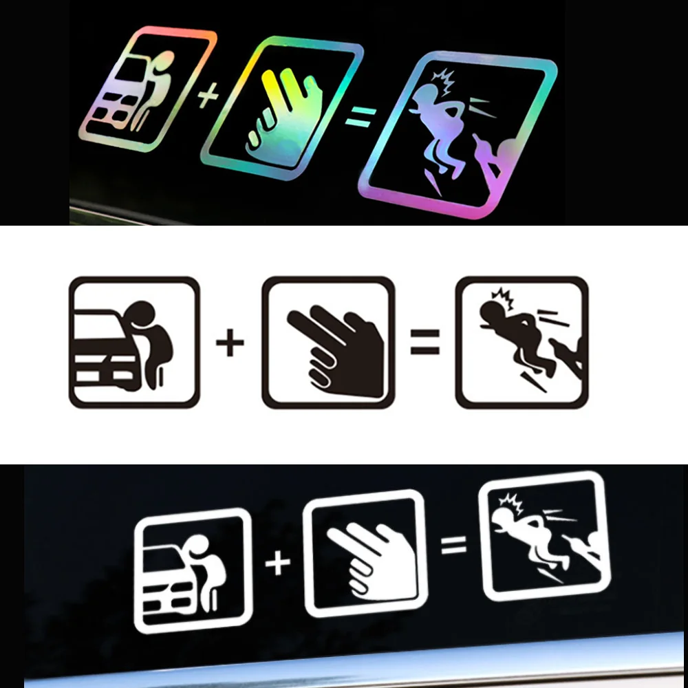 

Don't Touch My Car Stickers Funny Auto Exterior Vinyl Decals Decor Creative Cartoon Reflective Decal Car Sticker Accessories