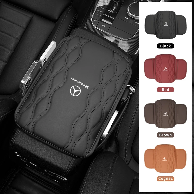 Car Center Console Pad Cushion Armrest Box Cover Protection Mat For Mercedes Benz AMG A C E Class W201 W210 W108 W204 W205 W203