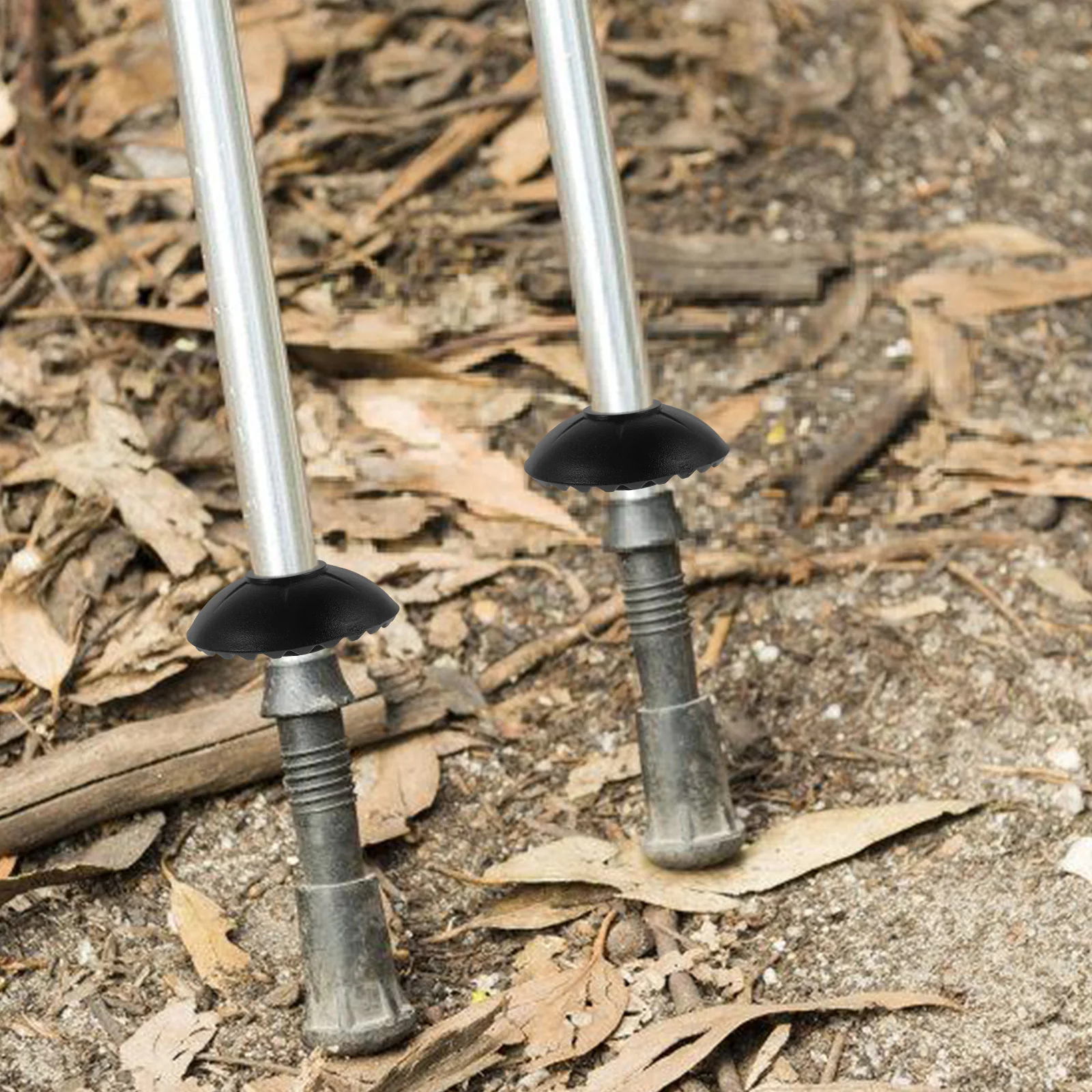 

6Pcs Anti-Slip Trekking Pole Tips Crutch Feet Sleeves Durable Non-Skid Walking Cane Foot Pads Hiking Accessories