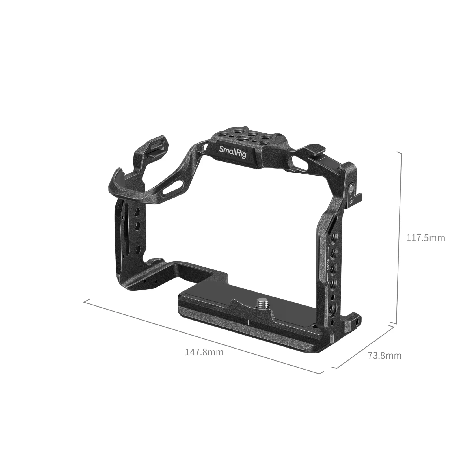 قفص كاميرا SmallRig "Black Mamba" مع مشبك كابل ومقبض لباناسونيك S1R II / S1 IIE نقاط تركيب متعددة