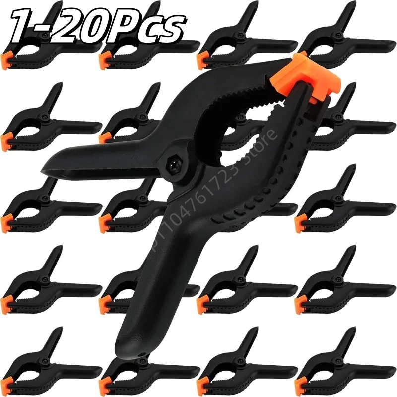 Abrazaderas ajustables de nailon y plástico para carpintería, herramientas de trabajo de madera, Clip de resorte, abrazaderas de carpintería, carpintería, 1-20 Uds., 2 pulgadas
