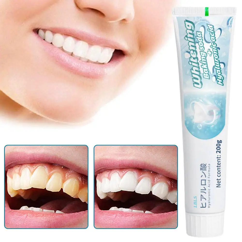 

NEW High-end 200g Baking Soda Toothpaste Teeth Whitening Odor Fresh Cleaning Removes Breath Clear Stains Toothpaste Deep Ca W6Y1