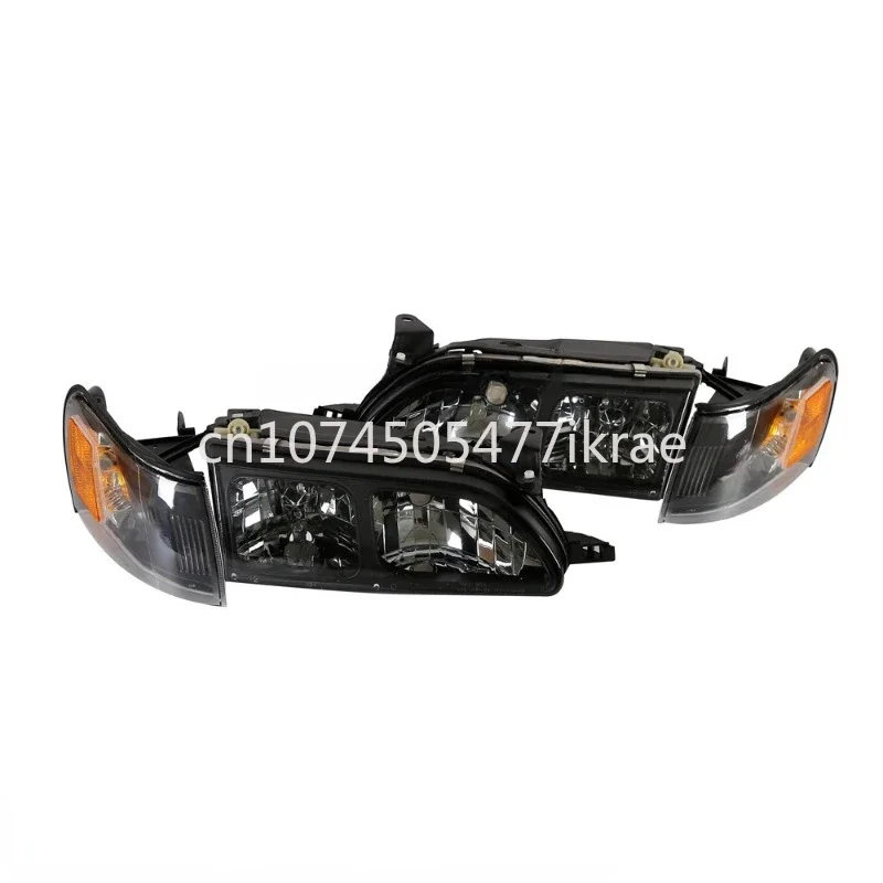 Imagem -03 - Faróis Pretos Limpar Lens Pair Grupo Adequado para Toyota Corolla dx Lâmpada de Canto Preto 93 94 95 96 97