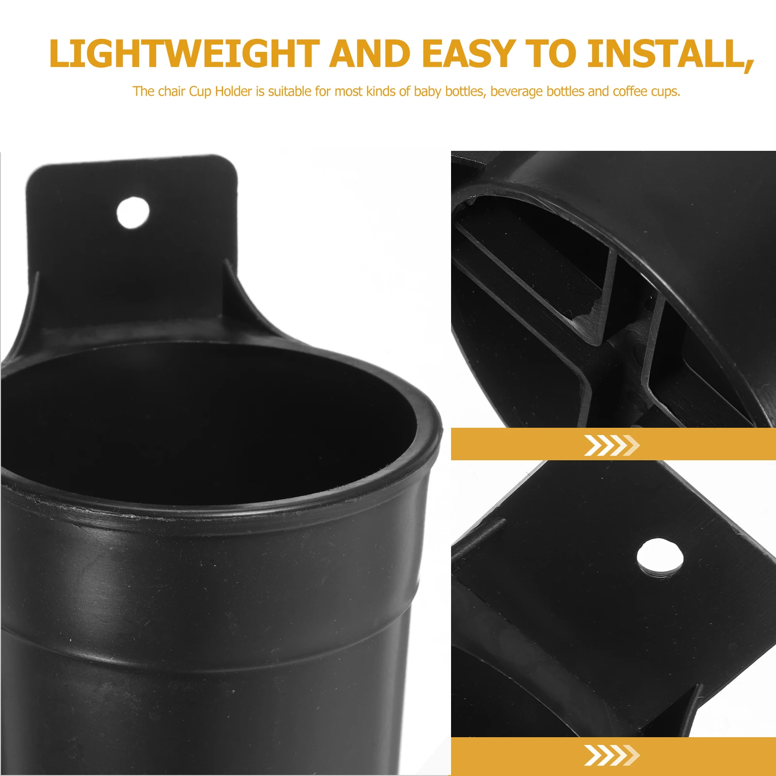 

Cup Holder Accessories Chair Water Bottle Rack Black Holders Lawn Chairs Office Professional Cup Rack Compact Milk Bottle Holder