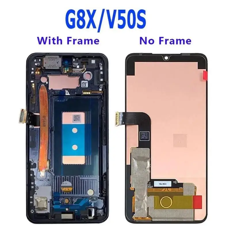 Original AMOLED LCD For LG G8 ThinQ G8X V50s LCD Display Touch Screen Digitizer Assembly Display Screen Framed For LG G8S LCD