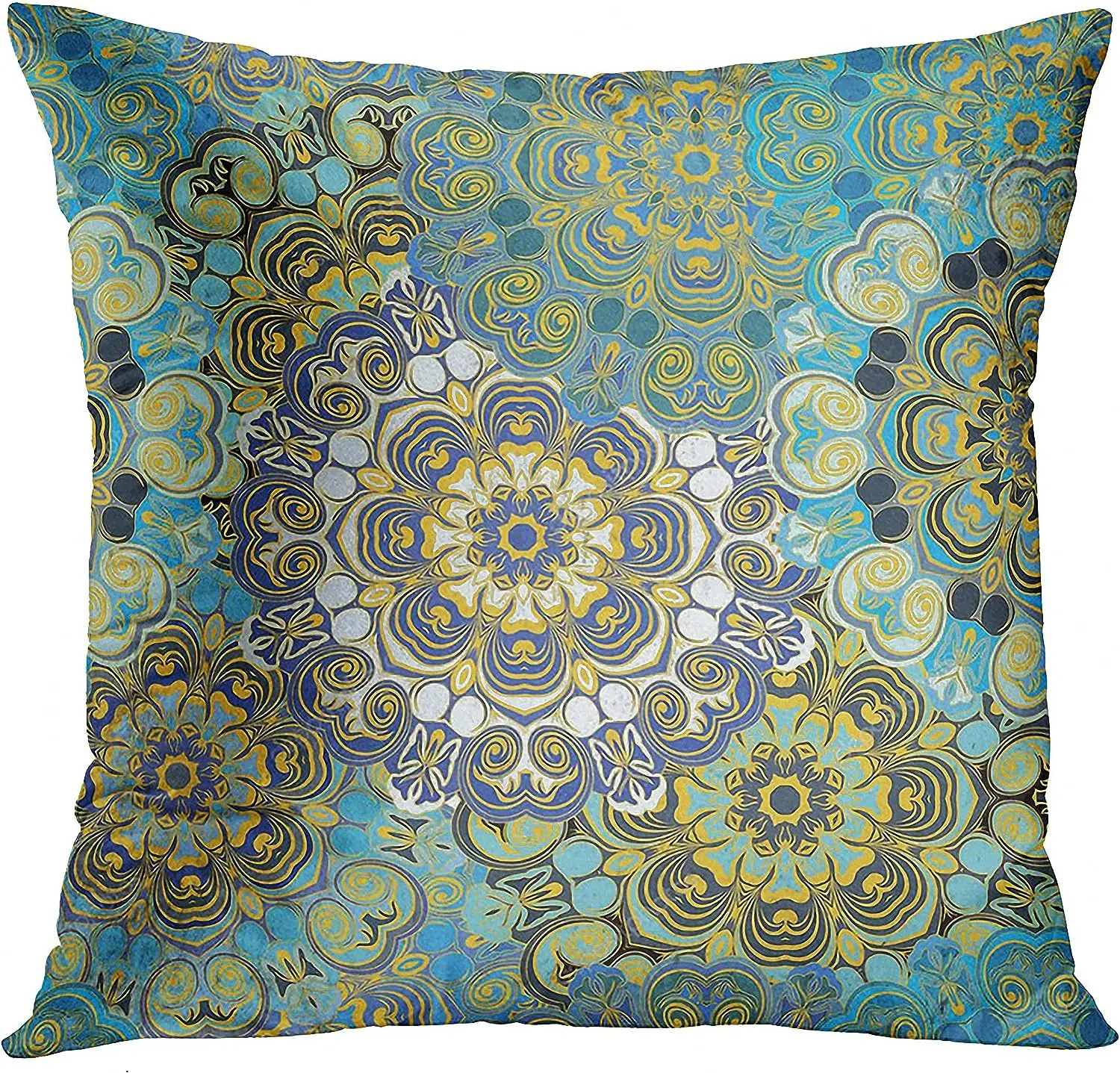 Throw Pillowcase Vintage Abstract Boho Plant Leaves Flower Decorative Pillowcase Home Decor Square Cushion Cover