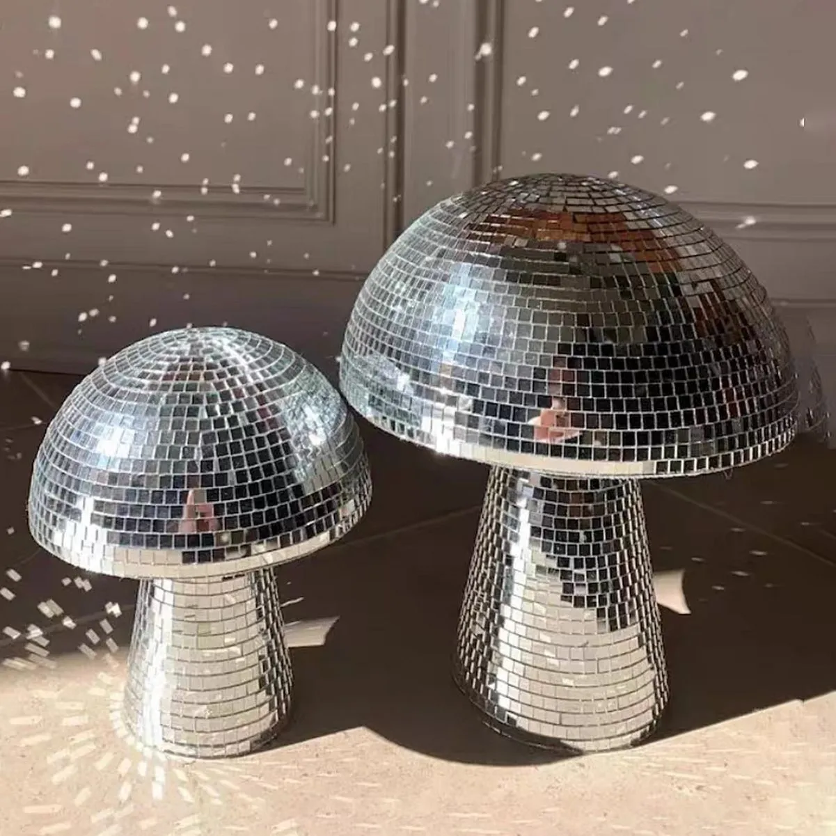 Mirror Unique Glass Disco Mushroom Simple Home Bedroom Resin Handicraft Decoration