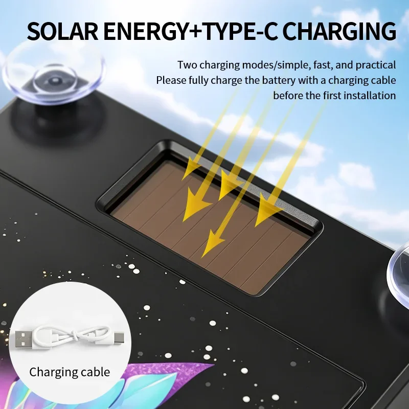 Suction Cup Installation,Flashing Dynamic With Multiple Styles Of Cartoon pattern,Solar Powered LED Multifunctional Light