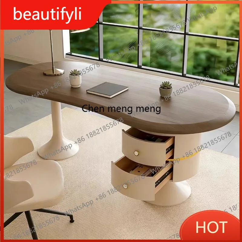 A139 Medieval style special-shaped desk with drawers storage desk light luxury multi-functional household computer desk