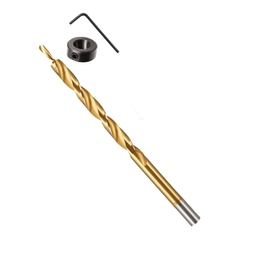 Drill Bit for Inclined Hole Creation Featuring Stop Collar Mechanism and Compatibility with Common Power Drill Systems