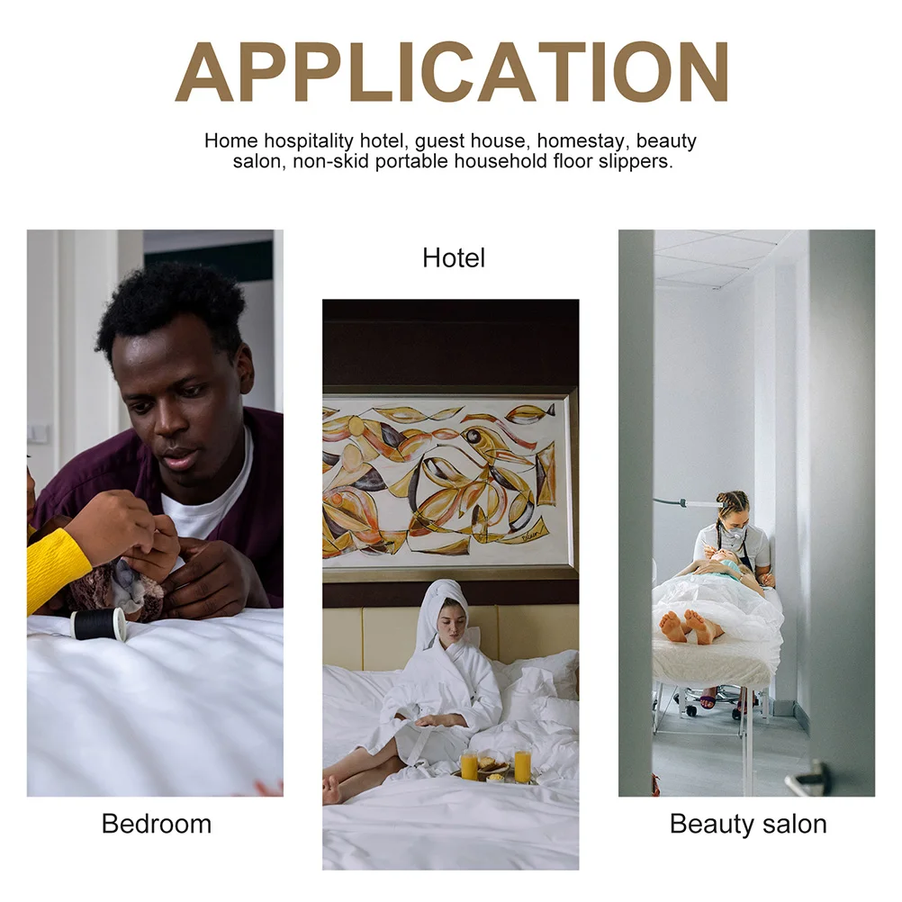 

16Pairs Disposable Pedicure Slippers Eva Flip-Flops Portable Lightweight Anti-Slip Single Use Travel Guest Footwear