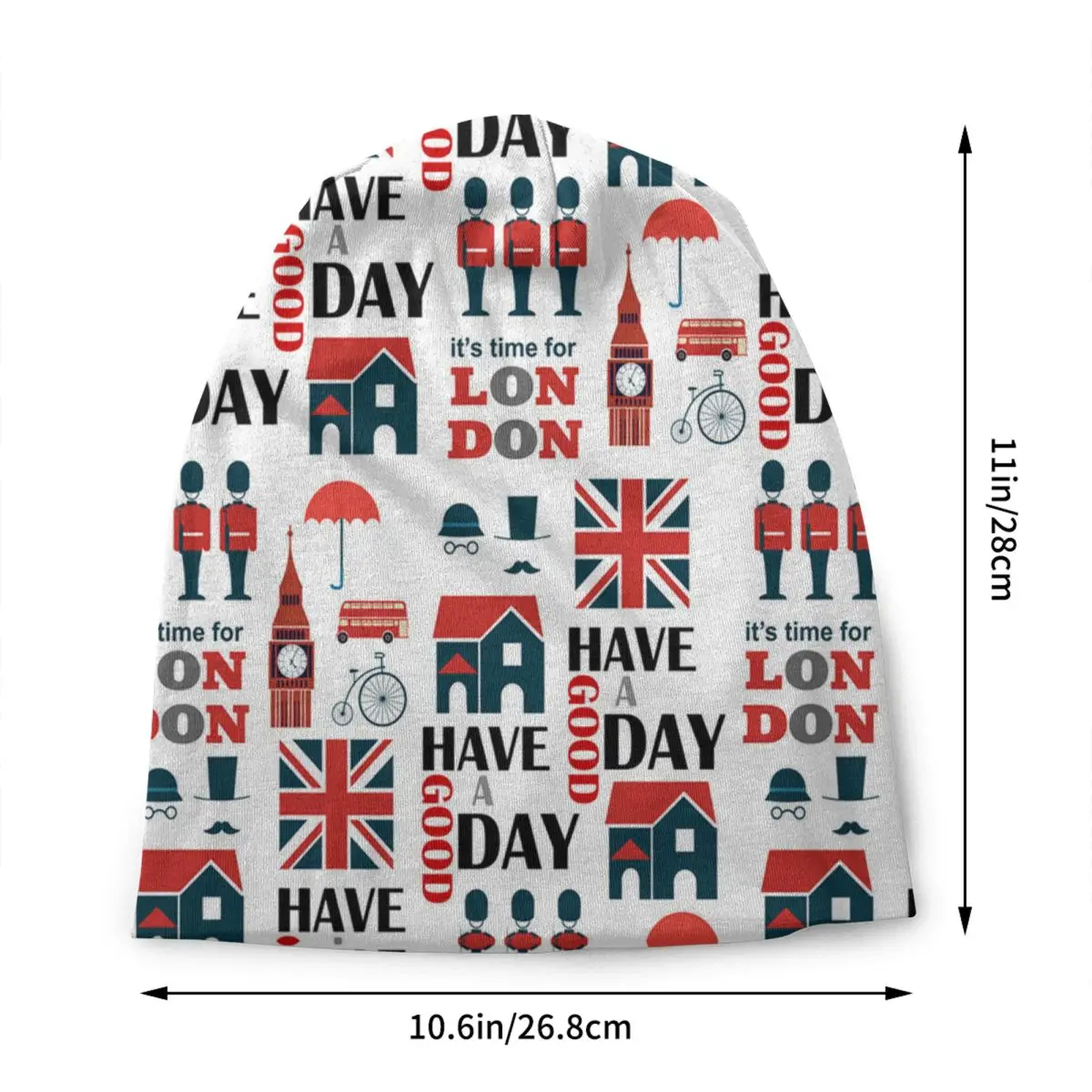 United Kingdom London Collage Skullies Beanies Caps Unisex Winter Warm Knitting Hat Street UK British Pattern Bonnet Hats