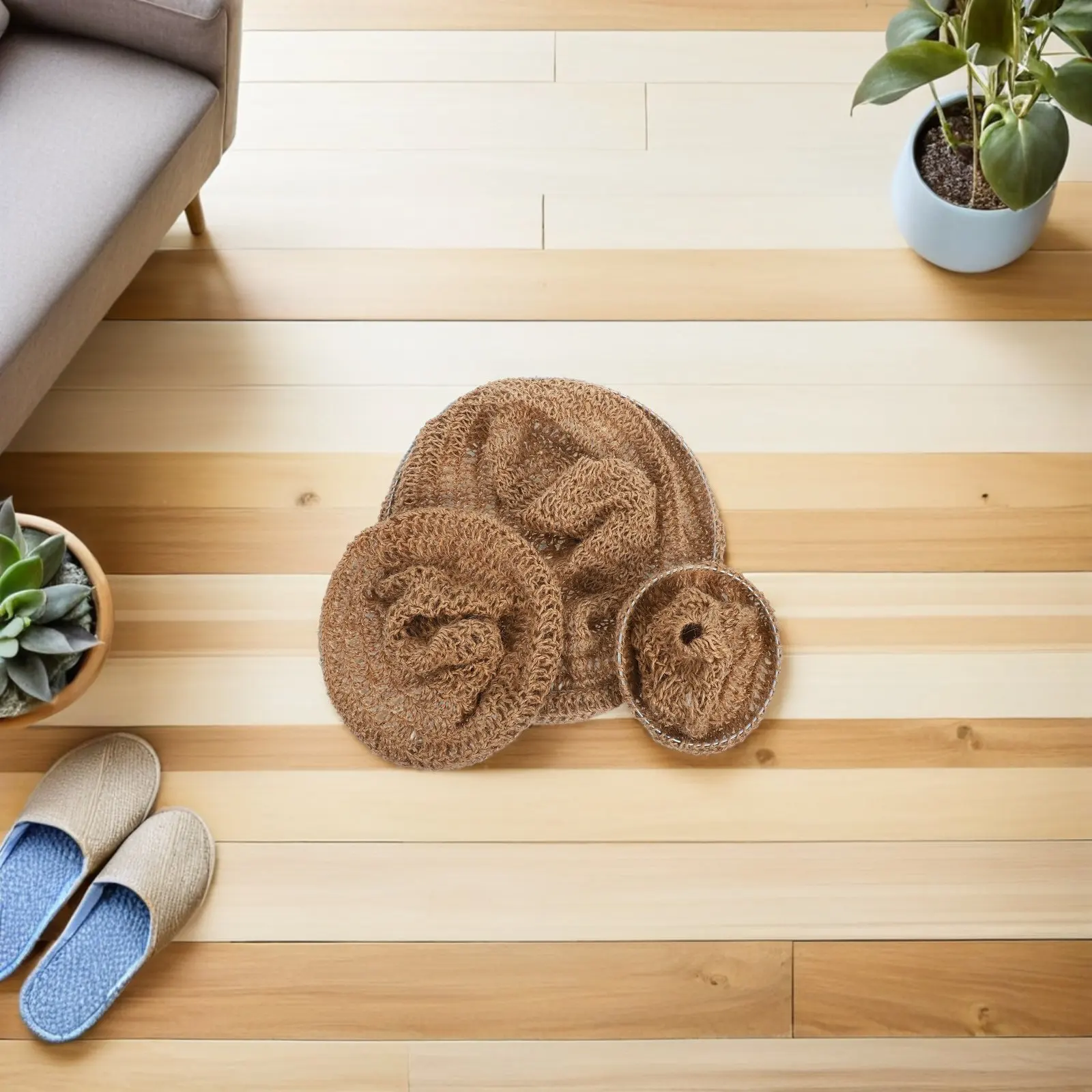 

Набор из 3 абажуров в стиле бохо: плетеные подвесные светильники ручной работы из джута для декора ресторанов, отелей и дома