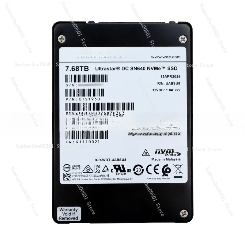 

Applicable to WD/Western Digital SN640 SN650 7.68T U2/U3 enterprise SSD 8T 2.5 inch nvme solid state