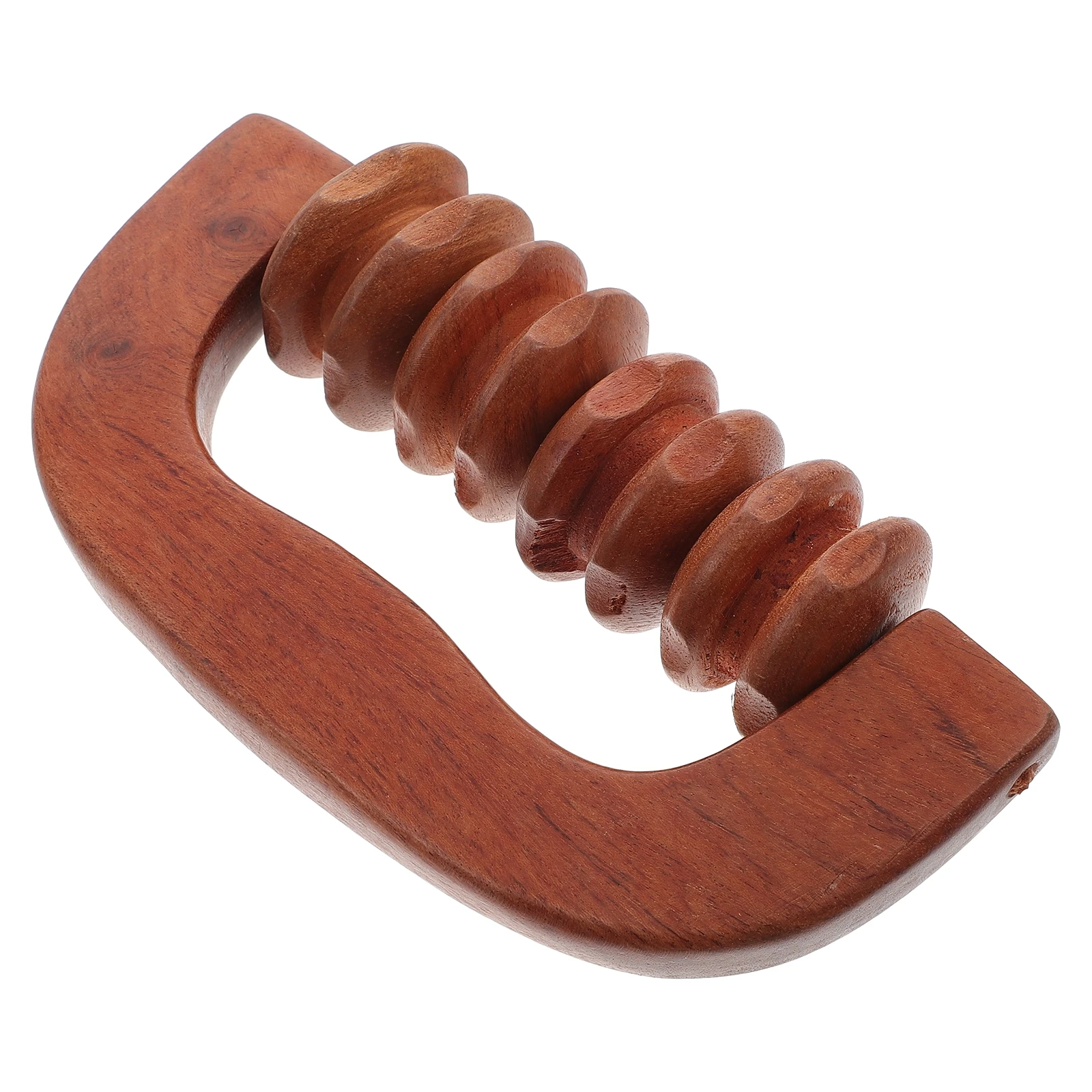 

1pc Massage Roller Handheld Muscle Massager Rosewood Body Relaxer Fitness Wheel Sports Equipment Premium Material Comfortable