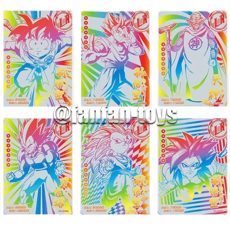 Cartas de Dragon Ball de Anime para niños, juguetes de colección coleccionables raros, Son Goku, Saiyan, Vegeta, TCG, 5/25/100 piezas