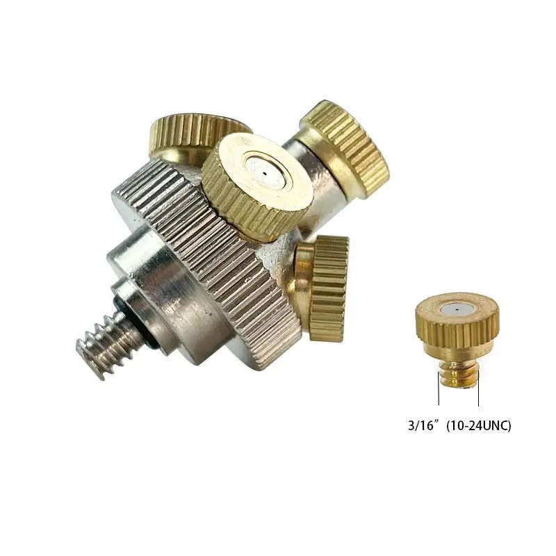 3/16 Inch High Pressure Copper Male Thread Humidification Atomization Porous Nozzle For Garden Greenhouse Misting Cooling System