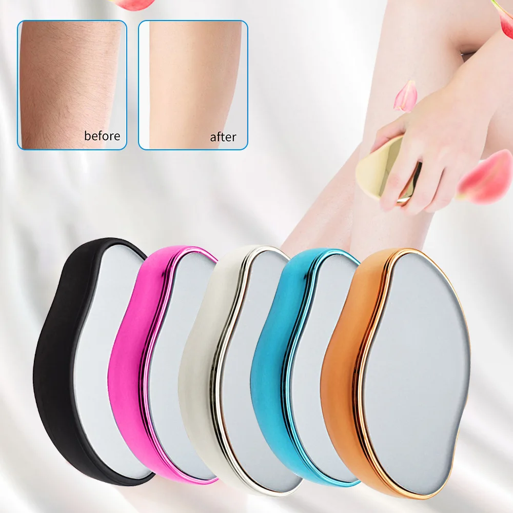 ماجيك نانو غير مؤلم مزيل الشعر الكريستال غير مؤلم إزالة الشعر الجسدي النساء الأسلحة الساقين تقشير أداة إزالة الشعر المحمولة