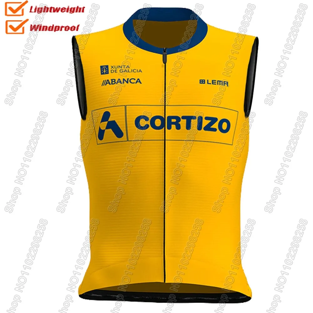 

2025 Spain Equipo Cortizo Team Wind Vest Cycling Jersey Sleeveless Windproof Lightweight Retro Wind Vest MTB Maillot Ropa