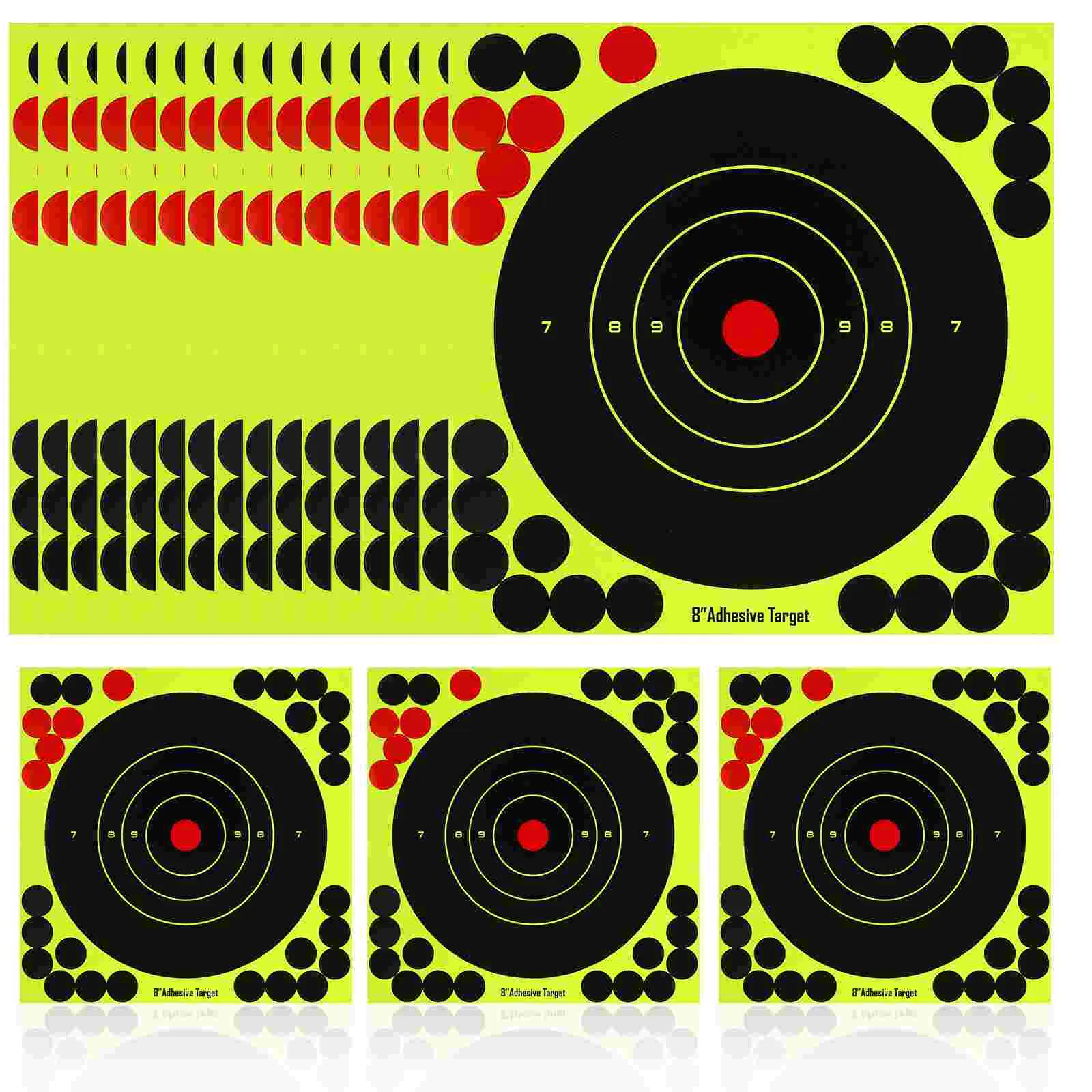 

30 Pcs Target Paper Aiming Stickers Targets for Sports Round Splatter Papers Fluorescence Circle Pvc Self-adhesive