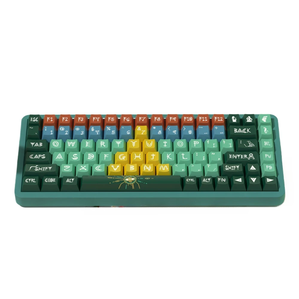 Teclas retro de estilo minimalista, altura original, PBT, 64, 68, 75, 84, 87, 98 tampas do teclado, 139 teclas