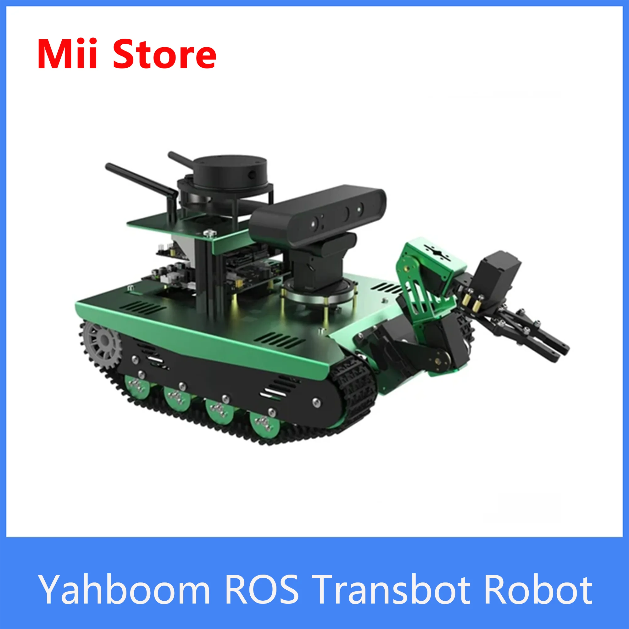 Yahboom ROS Transbot หุ่นยนต์ Lidar ความลึกกล้องสนับสนุน Movelt 3D Mapping สำหรับ Nvidia Jetson NANO 4GB B01