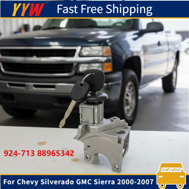 

Ignition Lock Cylinder Switch & Housing For 2000-2007 Chevy Silverado GMC Sierra 924-713 88965342 Car Accessories
