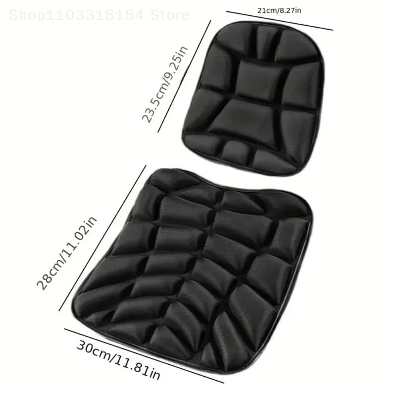 2PCS Universal Fit Shock Absorbing Gel Cushion for Seat, Breathable 3D Comfort Fit Motorcycle Seat Pad