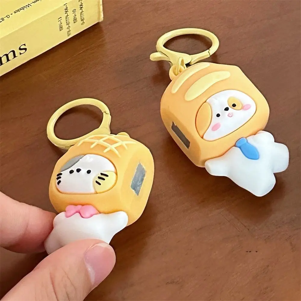 1 pair Fashion Animal Magnetic Suction Keychain Kawaii Cartoon Cute Puppy Pendant PVC Korean Style Couple Keyring Girls