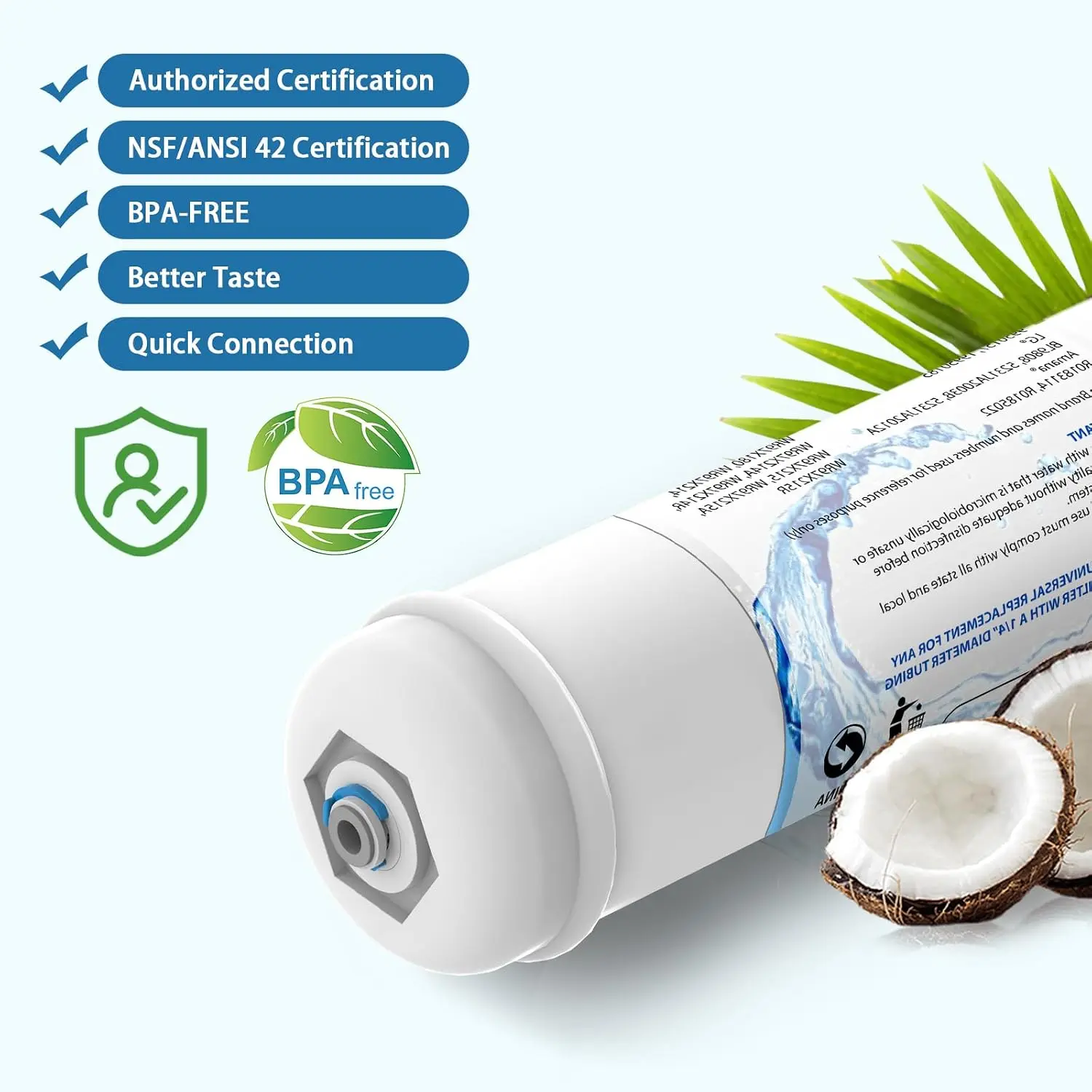 2-Pack T33 Inline Activated Carbon Filter 1/4