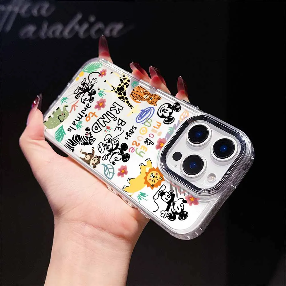 Disney Mickey Mouse Logo Phone Case For Apple iPhone 17 AIR 16E 15 14 13 12 11 Pro Max Plus Transparent Soft Cover Funda Capa - náhled 5