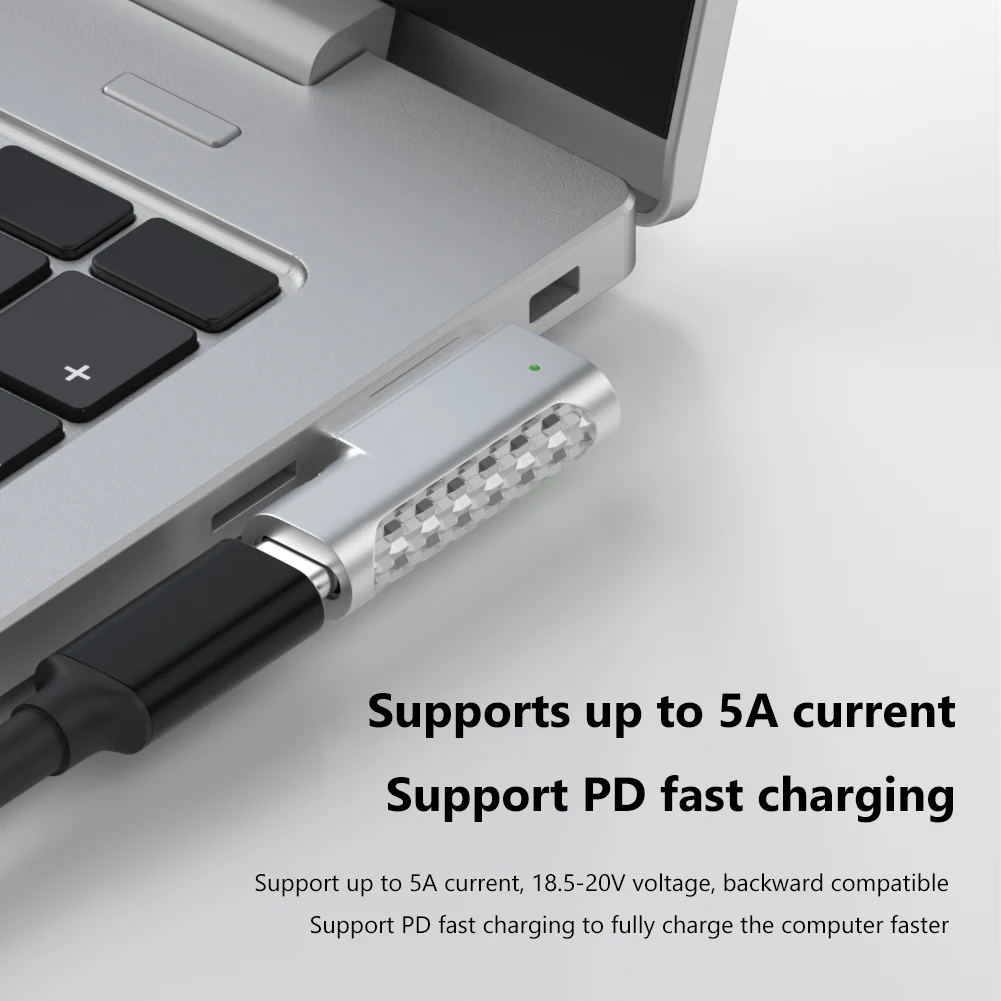 Macbook pro用のタイプC磁気USB PDアダプター,Magsafe用アダプター,2