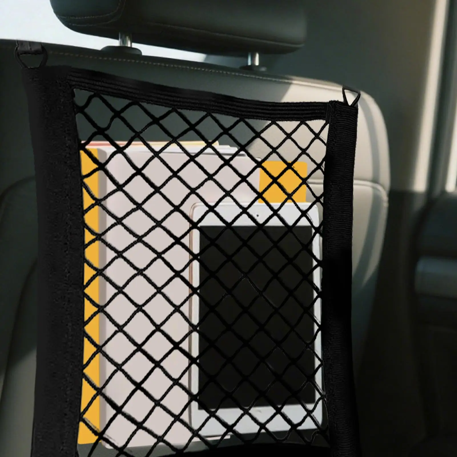 Motorcycle Helmet Holder Net Heavy-Duty High Elastic Cargo Net Mesh Storage Trunk Bag For Scooter Bike Storage Basket