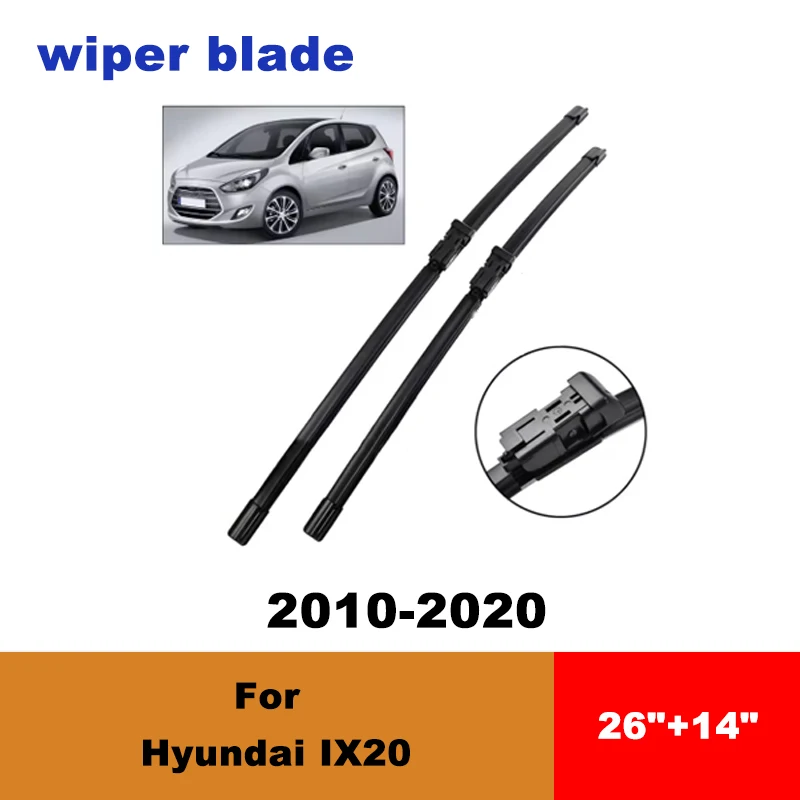 

For Hyundai IX20 2010-2020 car front wiper blades silent wiper blades soft rubber windshield wipers accessories