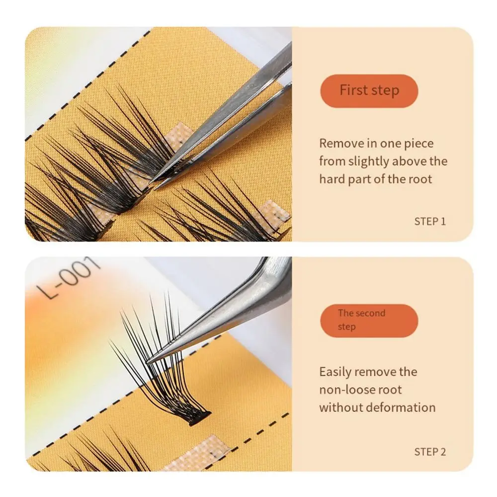 Makeup Tools Segmented L Curl False Eyelashes 10D/20D 8-15mm Individual Cluster Eyelashes Reusable 60 Clusters Cosplay