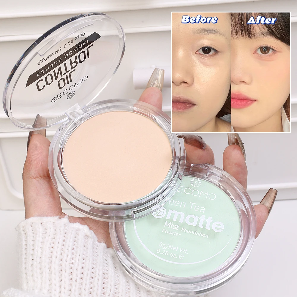 Matte Oil Control Pressed Powder White Brighten Transparent Lasting Face Makeup Setting Loose Powder Waterproof Cosmetic