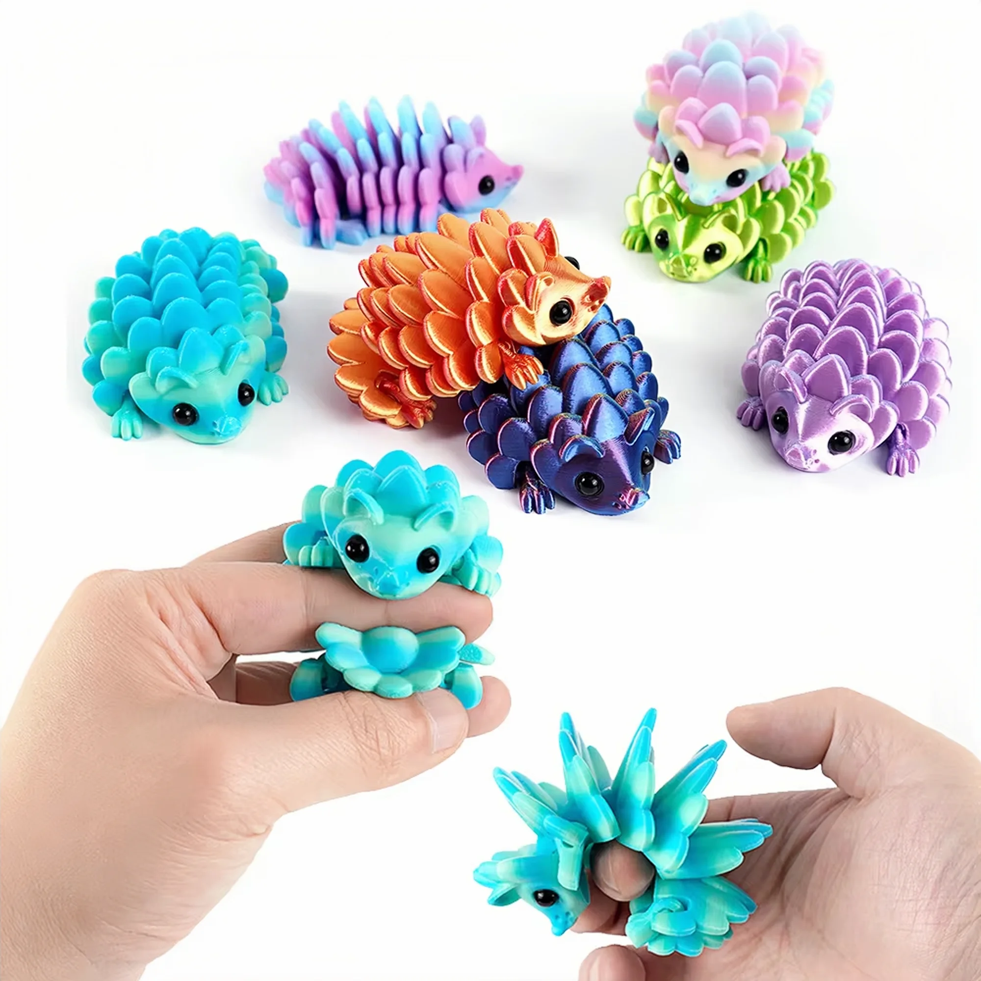 3D Printed Hedgehog Figurine, Multifunctional Home Indoor desktop Decoration, Collectible Hinged Landscape Decoration, Gift