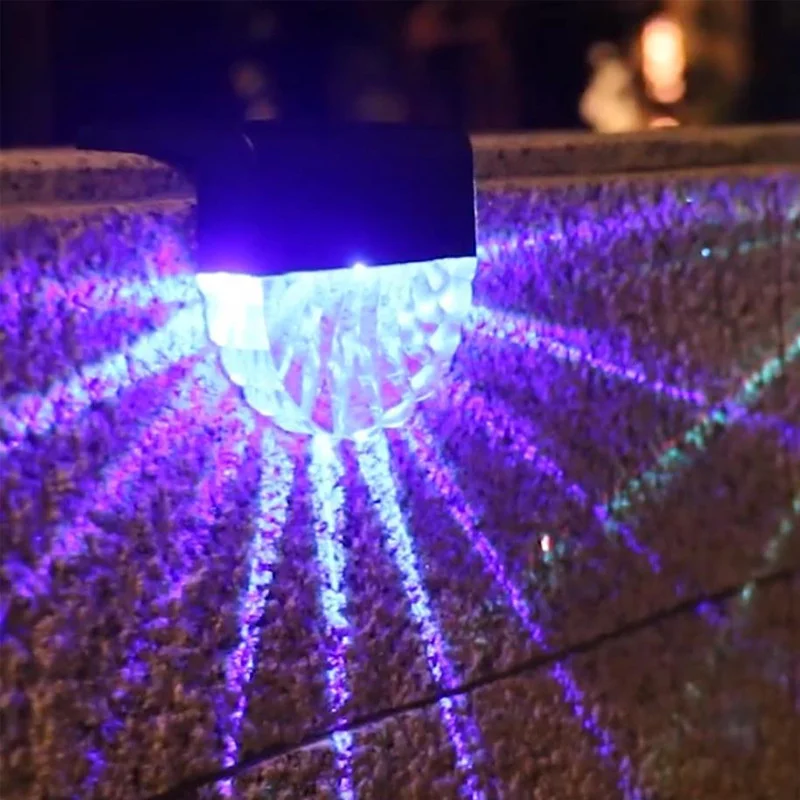 Solar Garden Railing Light LED Staircase Lights Acrylic Outdoor Garden Fence Lights Waterproof Ambiance Solar Fence Lights image 4