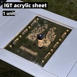 Outdoor Camping IGT Table Acrylic Lamp Holder Luminous Board GZ Lamp Transparent Cool Equipment 1 Unit