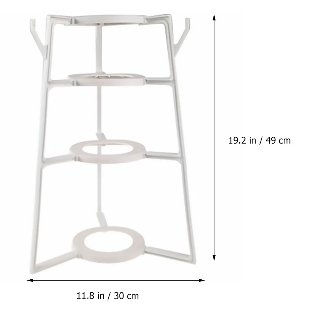 

4 Tier Kitchen Storage Rack Heavy Duty Plastic Shelves Multi Layer Holder Smooth Surface Non Color Fade Vertical Space