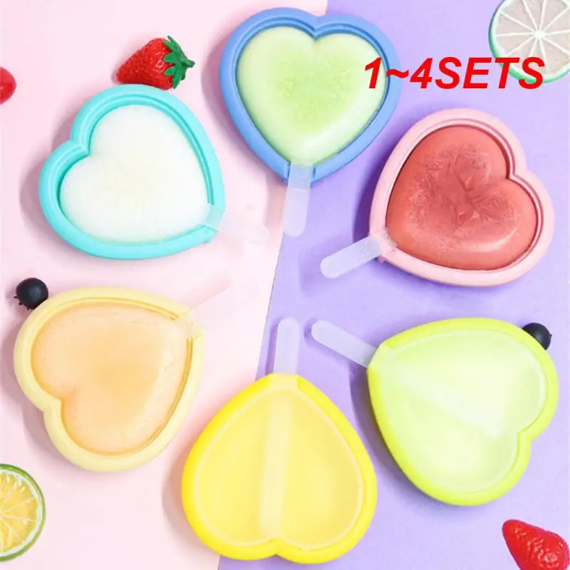 1~4SETS Mold Self-made Cake Mold Household Dessert Tool Ice Tray Homemade Ice Lolly Moulds Summer