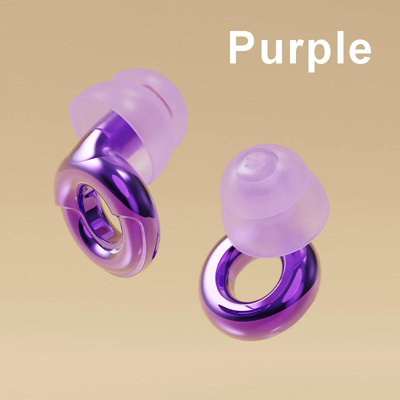 Silicone Ring-Shaped Electroplated Noise-Canceling Earplugs Sound-isolating And Sound-reducing Sleep Earplugs For Sleep