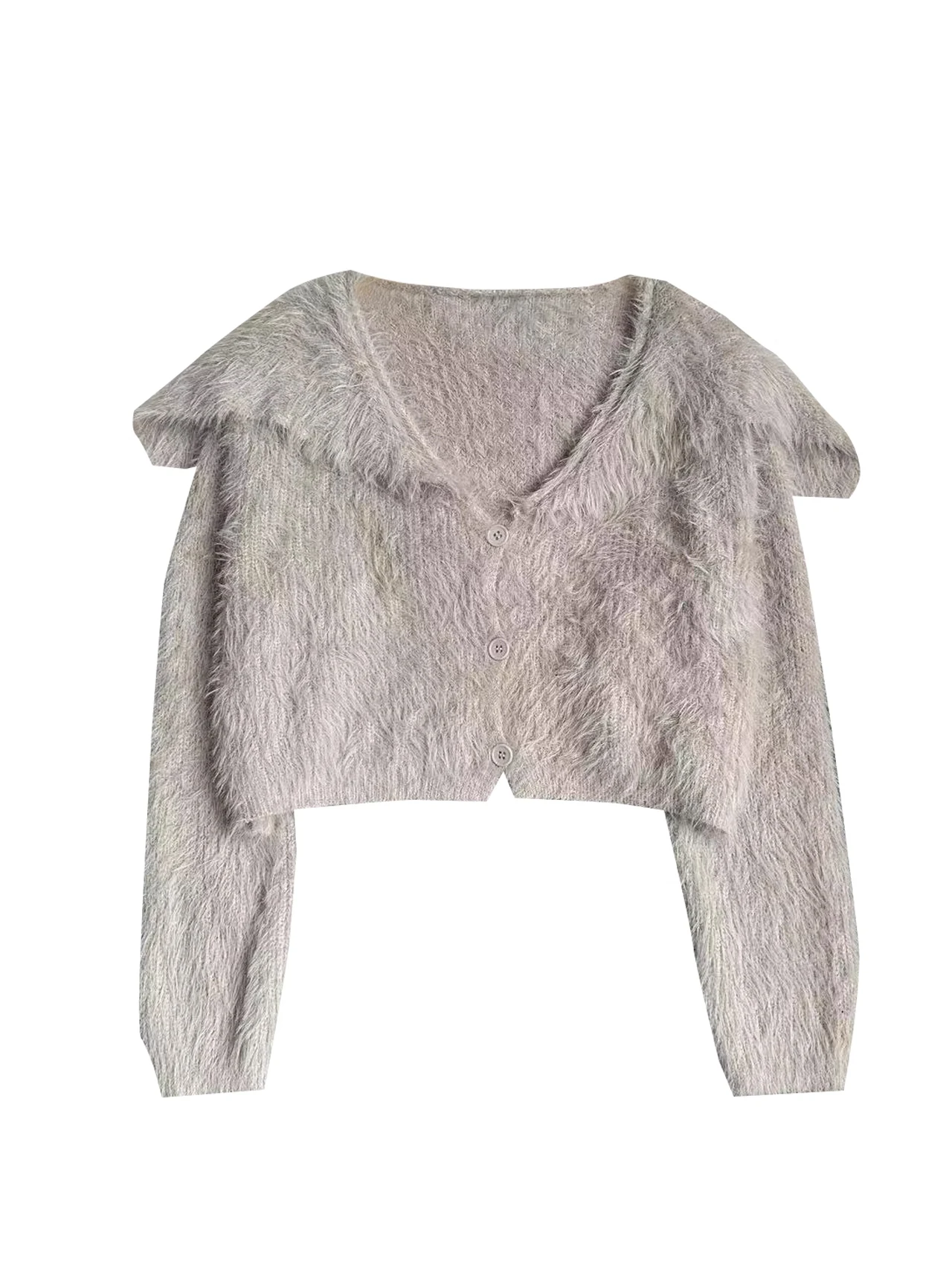 Miękki granatowy sweter z kołnierzykiem, płaszcz damski, jesienno-zimowy, nowy, zapinany na jeden guzik, delikatny, długi kardigan z dzianiny.