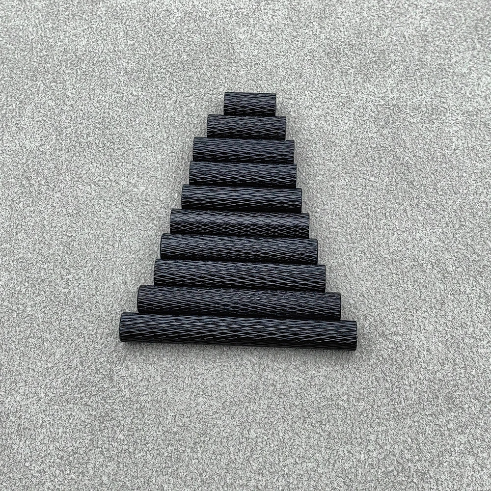 20 peças pilar espaçador de impasse de alumínio serrilhado M3 para drone FPV RC preto para peças de estrutura FPV