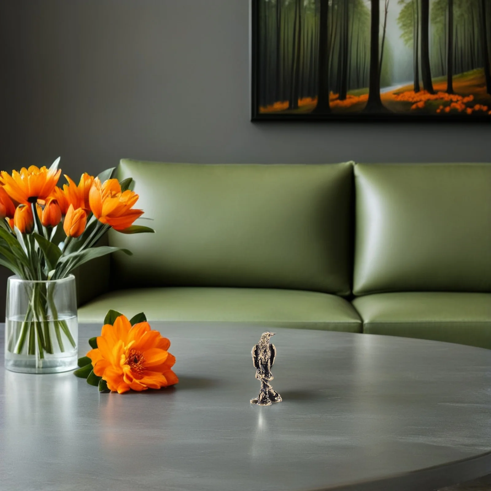 

3Pcs Brass Eagle Ornaments Vintage Miniature Bird Sculptures Desktop Tabletop Decor for Office Home Unique