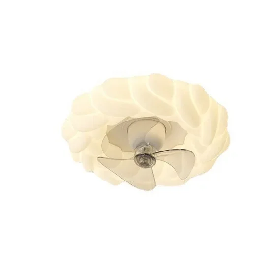 Bedroom light light luxury shaking mute fan light