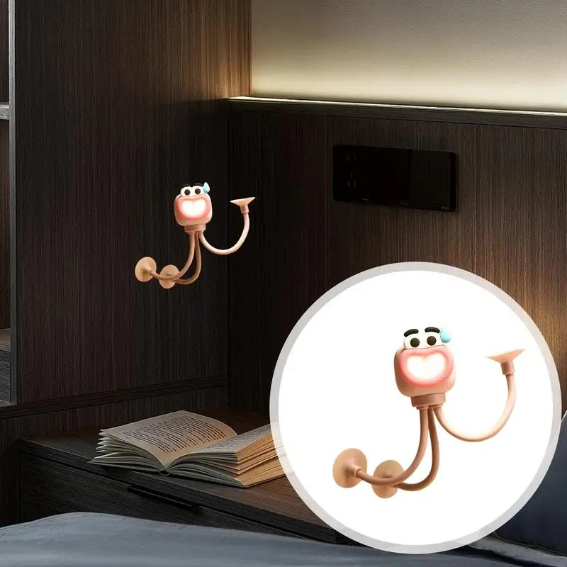 Octopus Night Light Small Desktop Nightlight Multifunctional Portable Bedside Lamp Funny Creative Night Light Phone Holder For