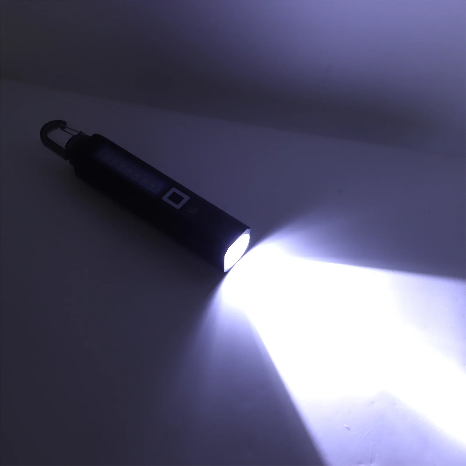 ZK40 LED Flashlight High Luminous Flux Super Bright Multi Modes USB Rechargeable Handheld Flashlight with Hook for Camping