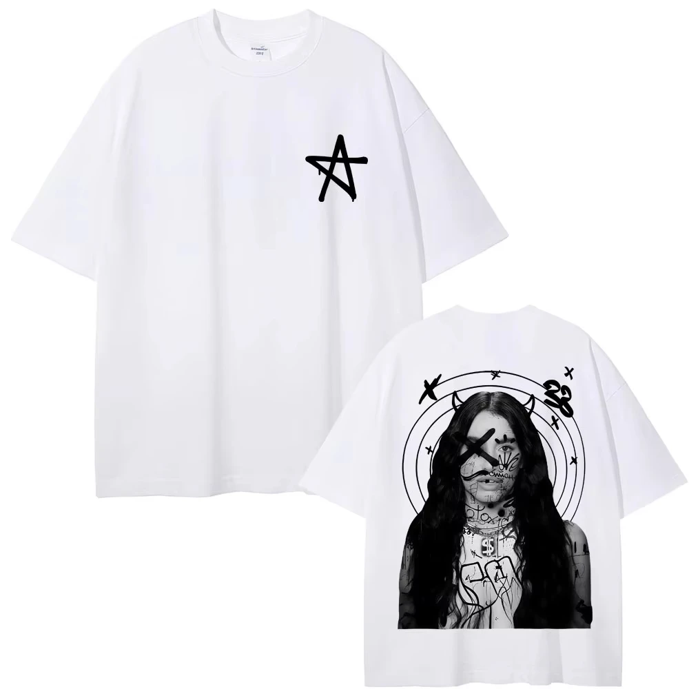 Camisetas Singer Lali Esposito Estadio Velez para hombre y mujer, camiseta de manga corta estética de Hip Hop a la moda, camiseta de algodón de alta calidad