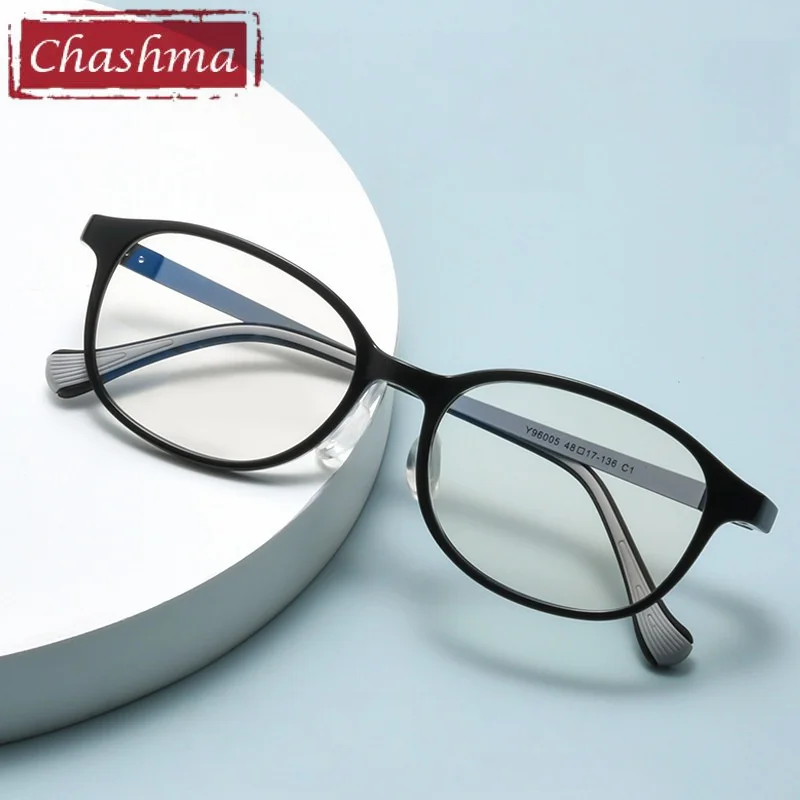 

Chashma Myopia Glasses 48mm TR90 Round Frame Titanium Temple Teens Spectacle Kids Eyeglasses Frame Flexible Light Gafas Child